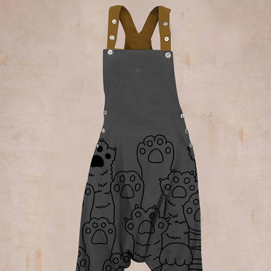 Ladies Casual Printed Harem Jumpsuit